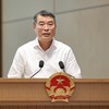 Thủ tướng Chính phủ Lê Minh Hưng phát biểu kết luận phiên họp chuyên đề - Ảnh: VGP