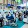 Hệ thống quầy phục vụ hành khách tại Cảng hàng không quốc tế Nội Bài.
