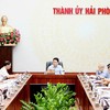 Ban Thường vụ Thành ủy Hải Phòng thống nhất đồng ý chủ trương đầu tư Dự án Nhà máy sản xuất đế mạch đóng gói bán dẫn LG Innotek Hải Phòng tại Khu công nghiệp Nam Đình Vũ (khu 2), thuộc Khu kinh tế Đình Vũ - Cát Hải. Ảnh: Lê Dũng