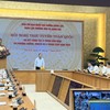 Phó Thủ tướng thường trực Chính phủ Phạm Gia Túc - Trưởng Ban Chỉ đạo 389 quốc gia chủ trì hội nghị.