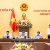 Phó chủ tịch Quốc hội Nguyễn Hồng Diên điều hành phiên thảo luận. 