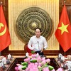 Phó Thủ tướng Lê Tiến Châu và đoàn công tác của Chính phủ làm việc với Ban Thường vụ Tỉnh ủy Thanh Hóa - Ảnh: VGP.