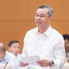 Bộ trưởng Bộ Tài chính Ngô Văn Tuấn trình bày tờ trình dự án luật.