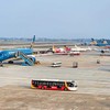 Hoạt động khai thác hàng không tại sân bay Nội Bài (Ảnh: PV) 