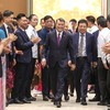 Thủ tướng Chính phủ Lê Minh Hưng đến dự Hội nghị Thường trực Chính phủ với cộng đồng doanh nghiệp - Ảnh: VGP.