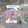 Phương án điều chỉnh hướng tuyến đi qua các nhà ga sân bay Tân Sơn Nhất - Ảnh: MAUR 