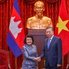 Tổng Bí thư, Chủ tịch nước Tô Lâm tiếp Chủ tịch Quốc hội Vương quốc Campuchia Samdech Khuon Sudary. Ảnh: Đức Thanh.