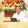 Thứ trưởng Bộ Nông nghiệp và Môi trường Võ Văn Hưng cung cấp thông tin cho báo chí. Ảnh: Đức Minh.