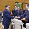 Chủ tịch Quốc hội Trần Thanh Mẫn gặp mặt lãnh đạo Bộ Ngoại giao, các đại sứ, trưởng cơ quan đại diện ngoại giao Việt Nam ở nước ngoài. Ảnh: Doãn Tấn/TTXVN