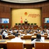 Quốc hội nghe tờ trình điều chỉnh chủ trương đầu tư Dự án đầu tư xây dựng tuyến đường sắt Lào Cai - Hà Nội - Hải Phòng. 