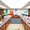 Bộ trưởng Bộ Tài chính Ngô Văn Tuấn chủ trì cuộc họp giao ban 7 tháng đầu năm diễn ra sáng 7/8. Ảnh: Mạnh Tuấn.