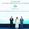 Cathay Life Việt Nam 10 năm liên tiếp được vinh danh Top 10 Công ty Bảo hiểm Uy tín