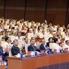 Tổng Bí thư, Chủ tịch nước Tô Lâm và các đại biểu tham dự hội nghị tại phòng họp Diên Hồng, Nhà Quốc hội, Hà Nội. (Ảnh: Thống Nhất/TTXVN)