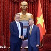 Tổng Bí thư, Chủ tịch nước Tô Lâm tiếp Đại sứ Cộng hòa Pháp tại Việt Nam Olivier Brochet đến chào từ biệt nhân dịp kết thúc nhiệm kỳ công tác tại Việt Nam. (Ảnh: Thống Nhất/TTXVN)