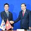 Chủ tịch Quốc hội Trần Thanh Mẫn tiếp Chủ tịch Đảng Dân chủ Đồng hành Hàn Quốc Kim Min Seok.