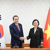 Chủ tịch Quốc hội Trần Thanh Mẫn và Thủ tướng Hàn Quốc Han Seong Sook.