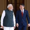 Thủ tướng Lê Minh Hưng gặp Thủ tướng Cộng hòa Ấn Độ Narendra Modi. (Ảnh: Dương Giang/TTXVN)