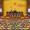 Một phiên họp toàn thể tại Kỳ họp không thường lệ thứ nhất của Quốc hội. Ảnh: Q.H