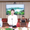 Phó Chủ tịch UBND TP. Hà Nội Bùi Duy Cường phát biểu tại buổi họp.