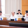 Các vị đại biểu Quốc hội hoạt động chuyên trách sẽ cho ý kiến về nhiều dự án luật (Ảnh: Một phiên họp của Ủy ban Thường vụ Quốc hội) 