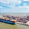 Siêu tàu Matz Maersk trọng tải ~214.000 DWT lớn nhất cập Cảng Container quốc tế Hateco Hải Phòng 