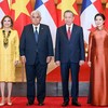 Tổng thống Panama José Raúl Mulino Quintero và Phu nhân tham dự Lễ đón do Tổng Bí thư, Chủ tịch nước Tô Lâm và Phu nhân chủ trì. Ảnh: Đức Thanh.