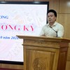 Ông Ngô Chung Khanh, Phó vụ trưởng Vụ Phát triển thị trường nước ngoài và Thương mại đa biên thông tin về tiến độ đàm phán Hiệp định Thương mại đối ứng Việt - Mỹ. (Ảnh: HY).
