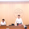 Phó Chủ tịch UBND TP. Hà Nội Bùi Duy Cường chủ trì cuộc họp.