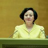  Bí thư Trung ương Đảng, Phó Thủ tướng Phạm Thị Thanh Trà đã trình bày những nội dung trọng tâm, cốt lõi của Kết luận số 105-KL/TW Hội nghị Trung ương 4 về thu hút và trọng dụng nhân tài trong các ngành, lĩnh vực mũi nhọn, phục vụ đất nước phát triển nhanh, bền vững. Ảnh: Đức Thanh.