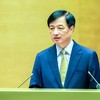 Đồng chí Nguyễn Duy Ngọc, Ủy viên Bộ Chính trị, Bí thư Trung ương Đảng, Trưởng Ban Tổ chức Trung ương trình bày những nội dung cốt lõi của ba Nghị quyết về xây dựng Đảng. Ảnh: Đức Thanh 