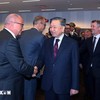 Tổng Bí thư, Chủ tịch nước Tô Lâm và Nhà Vua Đan Mạch Frederik X dự cuộc gặp gỡ lãnh đạo một số doanh nghiệp tiêu biểu của Đan Mạch. (Ảnh: Thống Nhất/TTXVN)