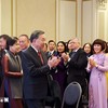 Đại diện cộng đồng người Việt Nam tại châu Âu dự cuộc gặp gỡ với Tổng Bí thư, Chủ tịch nước Tô Lâm và Phu nhân Ngô Phương Ly. (Ảnh: Thống Nhất/TTXVN)
