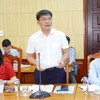 Ông Nguyễn Đức Tân, Phó giám đốc Trung tâm Xúc tiến đầu tư, Thương mại và Du lịch tỉnh Quảng Trị báo cáo tại buổi làm việc