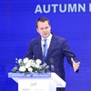 Ông Stephan Mergenthaler, Giám đốc điều hành Diễn đàn Kinh tế Thế giới (WEF) phát biểu tại Diễn đàn. Ảnh: Lê Toàn.