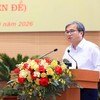 Phó Chủ tịch UBND TP. Hà Nội Trương Việt Dũng trình bày tờ trình tại kỳ họp. Ảnh: Thành Thái Hùng.