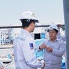 Ông Nguyễn Thanh Tùng - Tổng giám đốc PVCFC trực tiếp kiểm tra các hạng mục tại công trường.