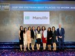 Manulife Việt Nam là nơi làm việc tốt nhất ngành bảo hiểm