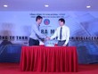 Giám đốc Hạ Bá Phong (Phải), tại lễ ra mắt Công ty TNHH MTV Lắp dựng Kính Viglacera