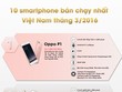 [infoGraphics] 10 smartphone bán chạy nhất Việt Nam tháng 3/2016