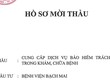Hồ sơ mời thầu của Bệnh viện Bạch Mai