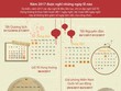 [Infographic] Năm 2017 công chức được nghỉ những ngày lễ nào? 