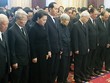 Lãnh đạo, nguyên lãnh đạo cấp cao của Đảng và Nhà nước viếng tang nguyên Thủ tướng Phan Văn Khải. Ảnh: Luân Nguyễn.