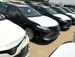 Hình ảnh hàng trăm xe Camry 2019 chờ thông quan tại TP HCM.