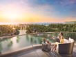 Từ ban công mỗi căn condotel, du khách có thể phóng tầm mắt ra một vùng cảnh quan cỏ cây, biển cả bao la rộng lớn.