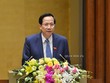 Bộ trưởng Bộ Lao động, Thương binh và xã hội Đào Ngọc Dung trình bày Tờ trình Dự án Luật Đưa người VIệt Nam đi làm việc ở nước ngoài
