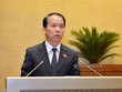Chủ nhiệm Uỷ ban Pháp luật Hoàng Thanh Tùng trình bày tờ trình.