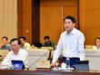 Chủ tịch UBND thành phố Hà Nội Nguyễn Đức Chung phát biểu tại phiên họp.