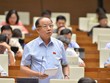 Chủ tịch Hiệp hội Doanh nghiệp nhỏ và vừa Việt Nam, đại biểu Nguyễn Văn  Thân (Thái Bình) phát biểu tại hội trường.