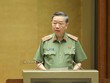 Bộ trưởng Bộ Công an Tô Lâm phát biểu tại Quốc hội.
