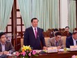 Bộ trưởng Bộ Tài chính Đinh Tiến Dũng tại buổi làm việc với lãnh đạo tỉnh Thừa Thiên Huế.